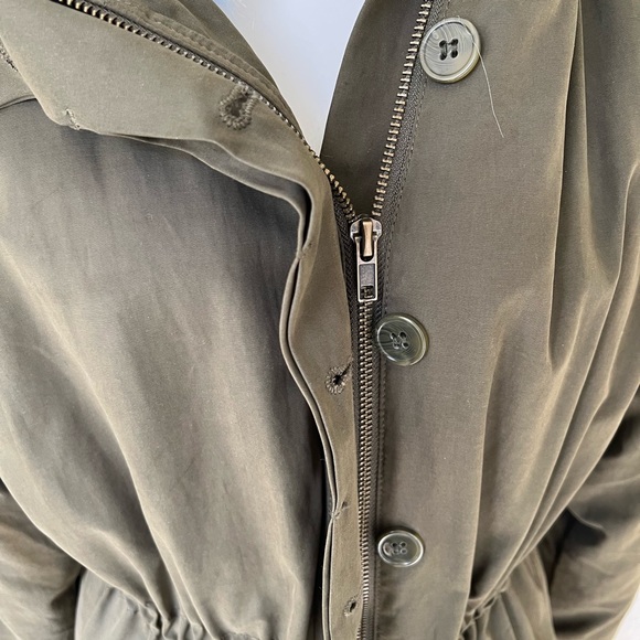 Warm winter coat. Army green. Small - Picture 3 of 7